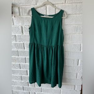 Linenfox Dana dress size M US Emerald Green